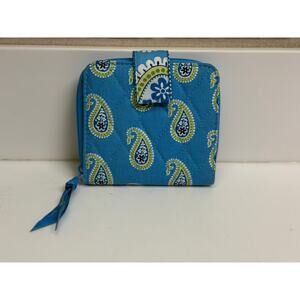 Vera Bradley Bermuda Blue Mini Zip Wallet